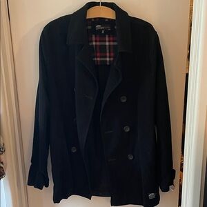Vans Black Double-Breasted Pea Coat